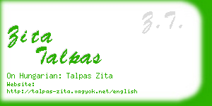 zita talpas business card
